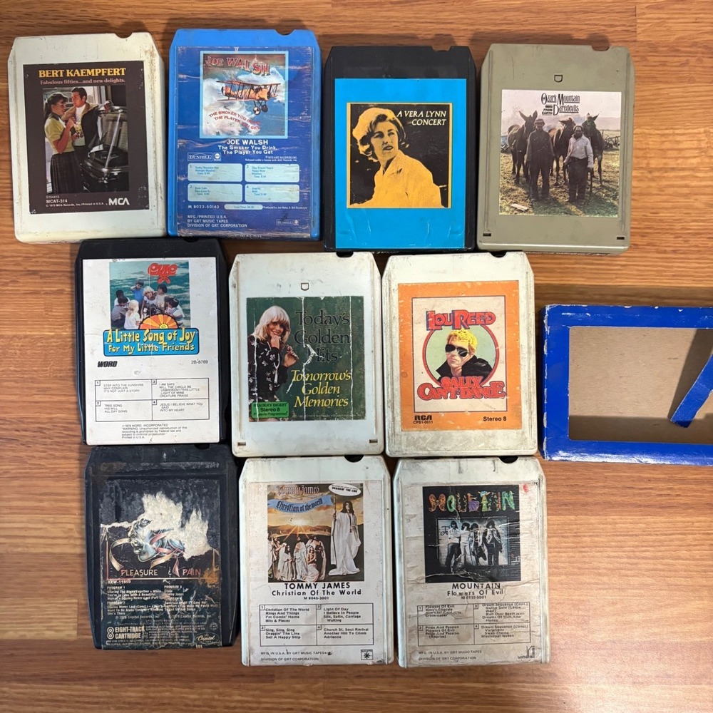 Vintage 8-Track Tape Lot 40pc Allman Brothers Lou Reed Heart Joe Walsh Rock Pop - Picture 6 of 7